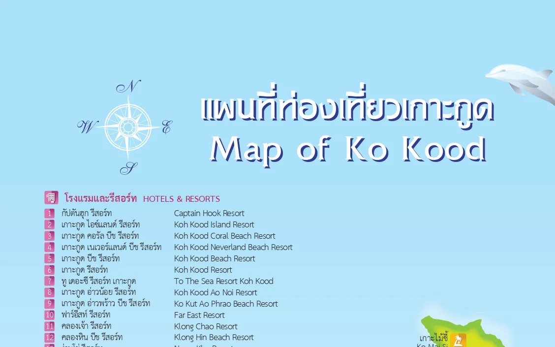 แผนที่ท่องเที่ยวเกาะกูด